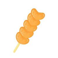 Sweet Tangerine Tanghulu Street Food Vector Illustration