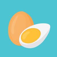 Boiled Egg for Healthy Diet Food Vector Illustration