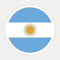 Flat Illustration of Argentina national flag. Argentina circle flag. Round of Argentina flag. vector