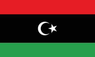 Flat Illustration of Libya national flag. Libya flag design. vector