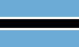 Flat Illustration of Botswana national flag. Botswana flag design. vector