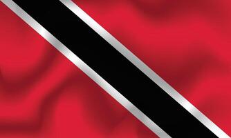 Flat Illustration of Trinidad and Tobago flag. Trinidad and Tobago national flag design. Trinidad and Tobago wave flag. vector