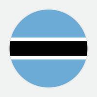 Botswana national flag vector icon design. Botswana circle flag. Round of Botswana flag.