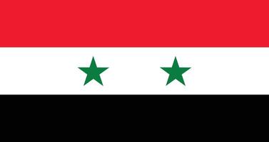 plano ilustración de el Siria bandera. Siria nacional bandera diseño. vector