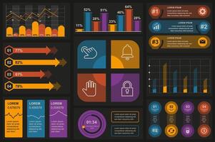 Set of infographic elements data visualization vector design template. Can be used for steps, options, business process, workflow, diagram, flowchart concept, timeline, marketing icons, info graphics.