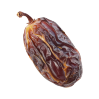 AI generated a date fruit isolated on a transparent background, PNG