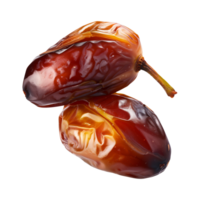 AI generated dates fruit isolated on a transparent background, PNG