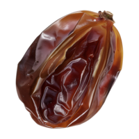 AI generated a date fruit isolated on a transparent background, PNG