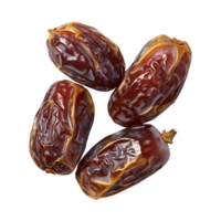 AI generated dates fruit isolated on a transparent background, PNG