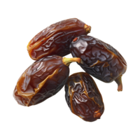 AI generated dates fruit isolated on a transparent background, PNG