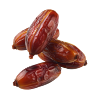 AI generated dates fruit isolated on a transparent background, PNG