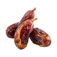 AI generated dates fruit isolated on a transparent background, PNG