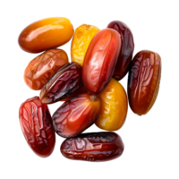 AI generated dates fruit isolated on a transparent background, PNG