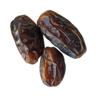 AI generated dates fruit isolated on a transparent background, PNG