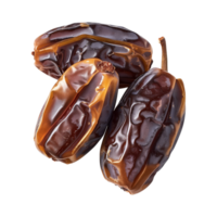 AI generated dates fruit isolated on a transparent background, PNG