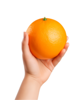 ai generiert ein Händchen halten Orange Obst isoliert auf ein transparent Hintergrund, png