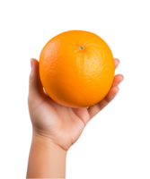 ai generiert ein Händchen halten Orange Obst isoliert auf ein transparent Hintergrund, png