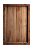 AI generated a rectangular wooden signboard, plate, plank, frame isolated on a transparent background, PNG