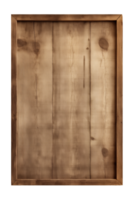 AI generated a rectangular wooden signboard, plate, plank, frame isolated on a transparent background, PNG