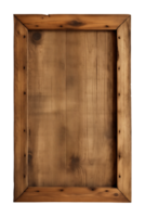 ai généré une rectangulaire en bois enseigne, plaque, planche, Cadre isolé sur une transparent arrière-plan, png