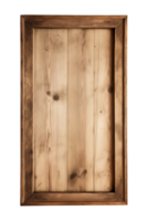 ai generado un rectangular de madera letrero, lámina, tablón, marco aislado en un transparente fondo, png