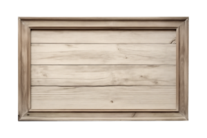 ai generado un rectangular de madera letrero, lámina, tablón, marco aislado en un transparente fondo, png