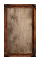 ai généré une rectangulaire en bois enseigne, plaque, planche, Cadre isolé sur une transparent arrière-plan, png