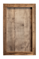 AI generated a rectangular wooden signboard, plate, plank, frame isolated on a transparent background, PNG
