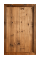 AI generated a rectangular wooden signboard, plate, plank, frame isolated on a transparent background, PNG