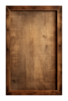 AI generated a rectangular wooden signboard, plate, plank, frame isolated on a transparent background, PNG