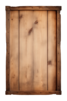 ai généré une rectangulaire en bois enseigne, plaque, planche, Cadre isolé sur une transparent arrière-plan, png