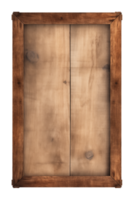 AI generated a rectangular wooden signboard, plate, plank, frame isolated on a transparent background, PNG