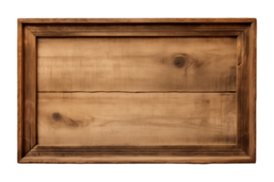 ai generado un rectangular de madera letrero, lámina, tablón, marco aislado en un transparente fondo, png