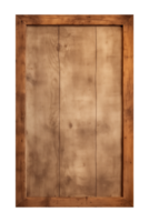 AI generated a rectangular wooden signboard, plate, plank, frame isolated on a transparent background, PNG