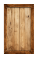 AI generated a rectangular wooden signboard, plate, plank, frame isolated on a transparent background, PNG