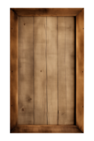 AI generated a rectangular wooden signboard, plate, plank, frame isolated on a transparent background, PNG