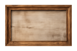 ai generado un rectangular de madera letrero, lámina, tablón, marco aislado en un transparente fondo, png