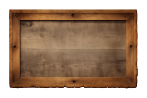 ai generado un rectangular de madera letrero, lámina, tablón, marco aislado en un transparente fondo, png