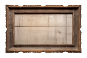 ai generado un rectangular de madera letrero, lámina, tablón, marco aislado en un transparente fondo, png