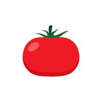 Tomato isolated single simple cartoon illustration. vegetable organic eco bio product from the farm vector illustration. Tomato flat design object for vegetarian design