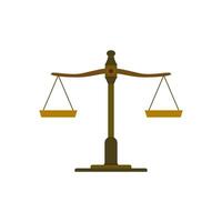 Justice Scales vector illustration. Law Firm, Law Offices, Luxury logo design inspiration. Law balance symbol. Libra in flat design. Justice, measurement, choice and balance concept.