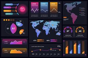 Set of infographic elements data visualization vector design template. Can be used for steps, options, business process, workflow, diagram, flowchart concept, timeline, marketing icons, info graphics.