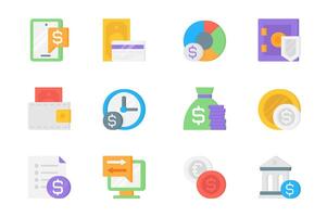 Banking 3d icons set. Pack flat pictograms of online application, credit card, accounting, safe, savings, wallet, time, money bag, payment and other. Vector elements for mobile app and web design