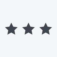 Icon Star Rank. related to Military And Army symbol. glyph style. simple design illustration vector