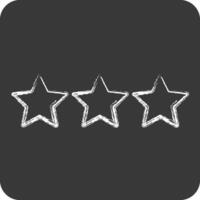 Icon Star Rank. related to Military And Army symbol. chalk Style. simple design illustration vector