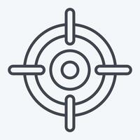 Icon Target. related to Military And Army symbol. line style. simple design illustration vector
