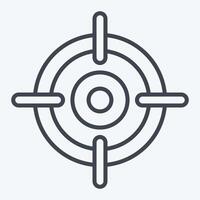 Icon Target. related to Military And Army symbol. line style. simple design illustration vector