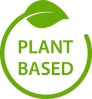 Plant based icon healthy food symbol vegan badge, vegetarian sign png