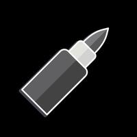 Icon Bullet. related to Military And Army symbol. glossy style. simple design illustration vector