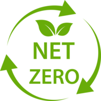 net zero carbon footprint icon emissions free no atmosphere pollution CO2 neutral stamp for graphic design, logo, website, social media, mobile app, UI png